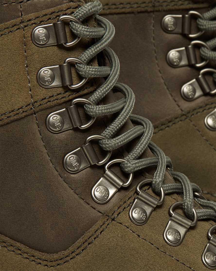 Dr Martens 1460 Pascal Deri & Süet Dantel Up Erkek Bilek Boy Bot Zeytin Yeşili  Türkiye |  65142-CZOM