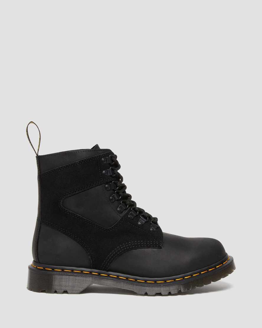 Dr Martens 1460 Pascal Deri & Süet Dantel Up Erkek Bilek Boy Bot Siyah  Türkiye |  82934-QDCB