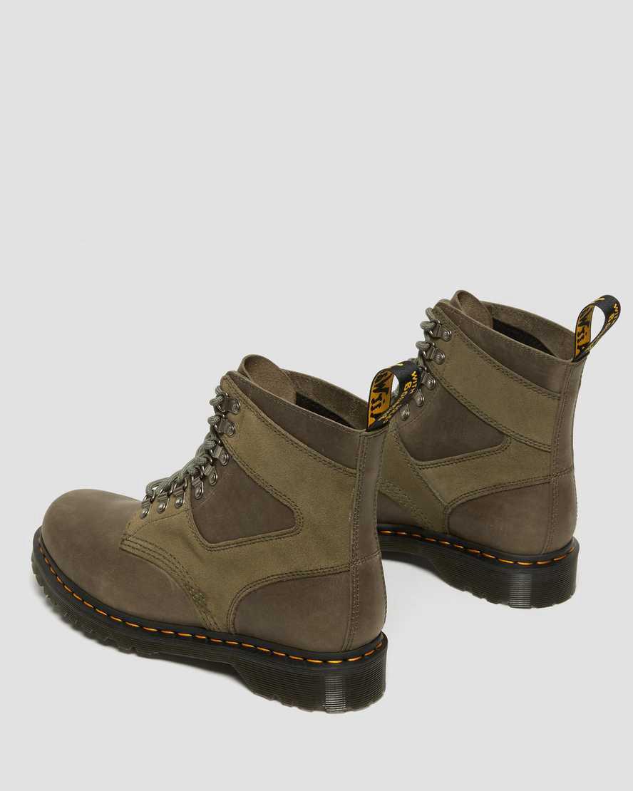Dr Martens 1460 Pascal Deri & Süet Erkek Bağcıklı Bot Zeytin Yeşili  Türkiye |  63128-OAXT