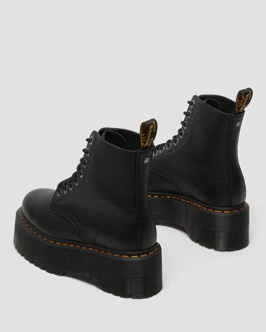 Dr Martens 1460 Pascal Max Deri Kadın Kalın Taban Bot Siyah  Türkiye |  26431-PZDJ