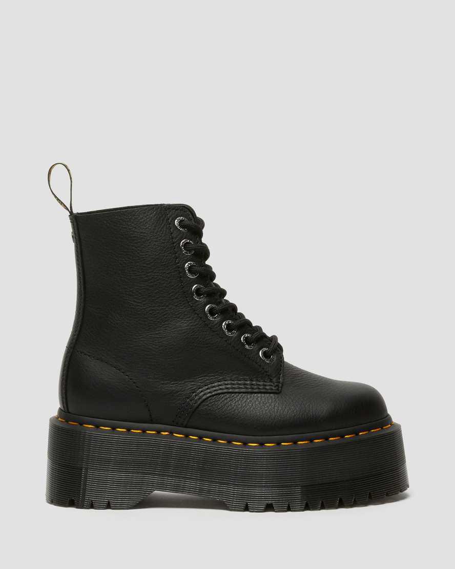 Dr Martens 1460 Pascal Max Deri Kadın Kalın Taban Bot Siyah  Türkiye |  26431-PZDJ