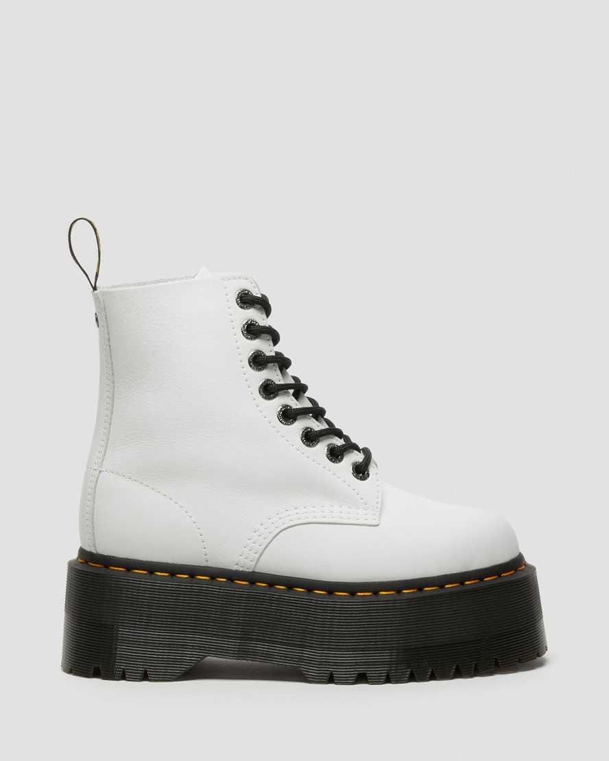 Dr Martens 1460 Pascal Max Deri Kadın Kalın Taban Bot Beyaz  Türkiye |  98756-AXDK