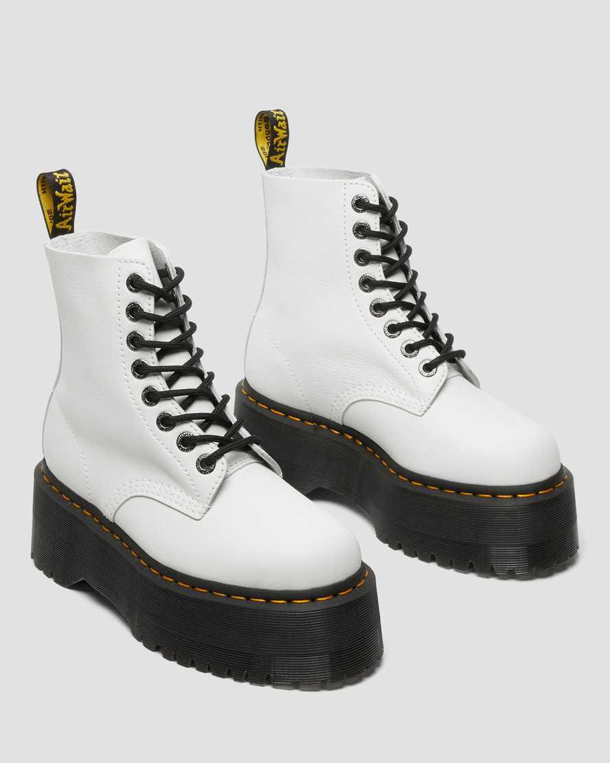 Dr Martens 1460 Pascal Max Deri Platform Kadın Bağcıklı Bot Beyaz  Türkiye |  85729-PRUL