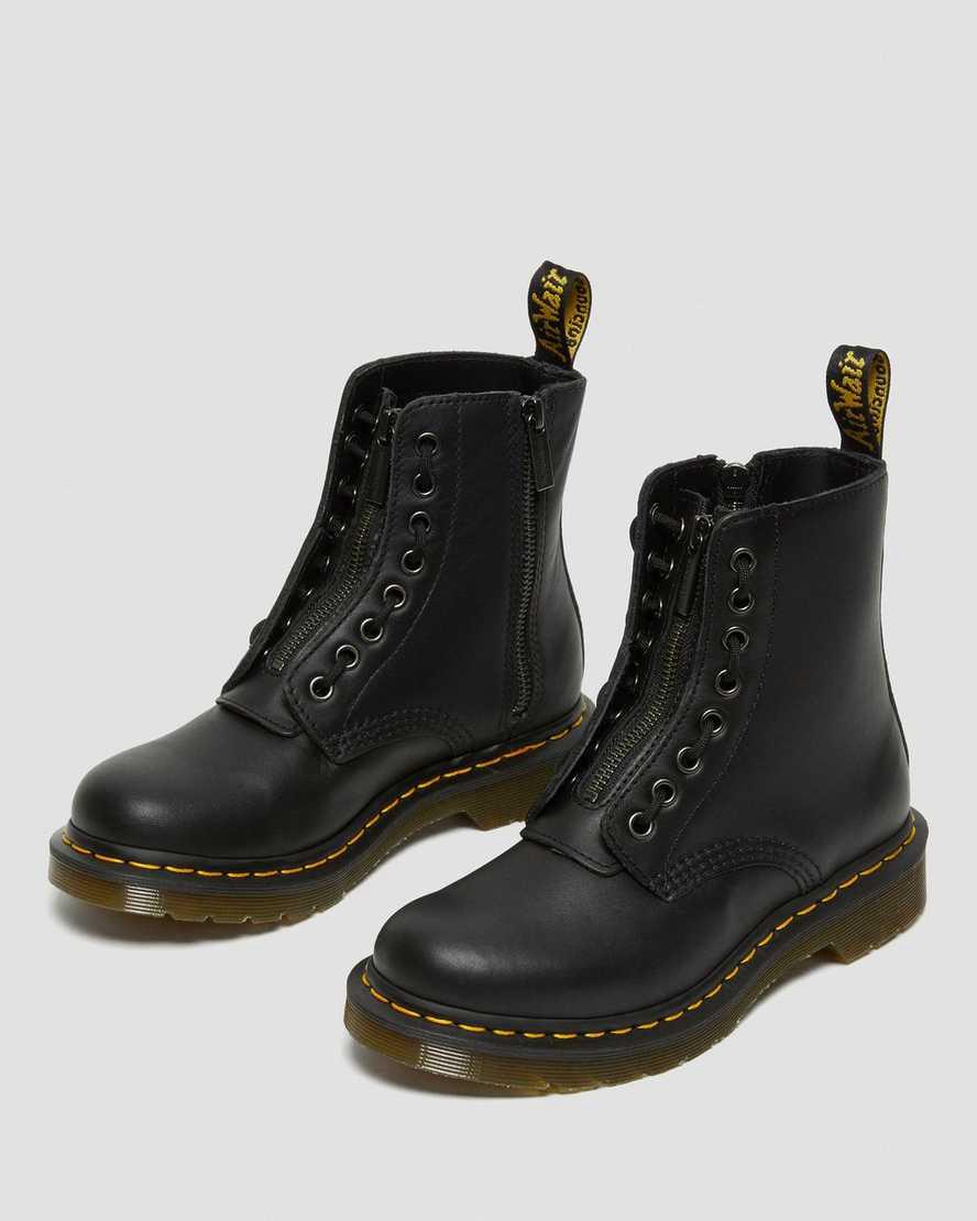 Dr Martens 1460 Pascal Nappa Fermuarlı Kadın Bağcıklı Bot Siyah  Türkiye |  63912-XTOD