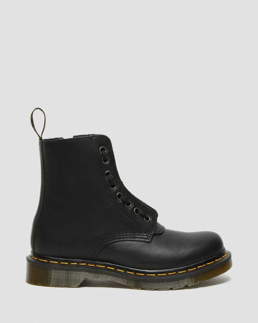 Dr Martens 1460 Pascal Nappa Fermuarlı Kadın Bağcıklı Bot Siyah  Türkiye |  63912-XTOD