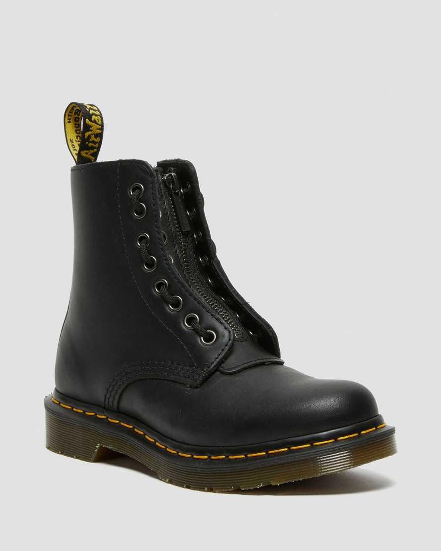 Dr Martens 1460 Pascal Nappa Fermuarlı Kadın Bağcıklı Bot Siyah  Türkiye |  63912-XTOD