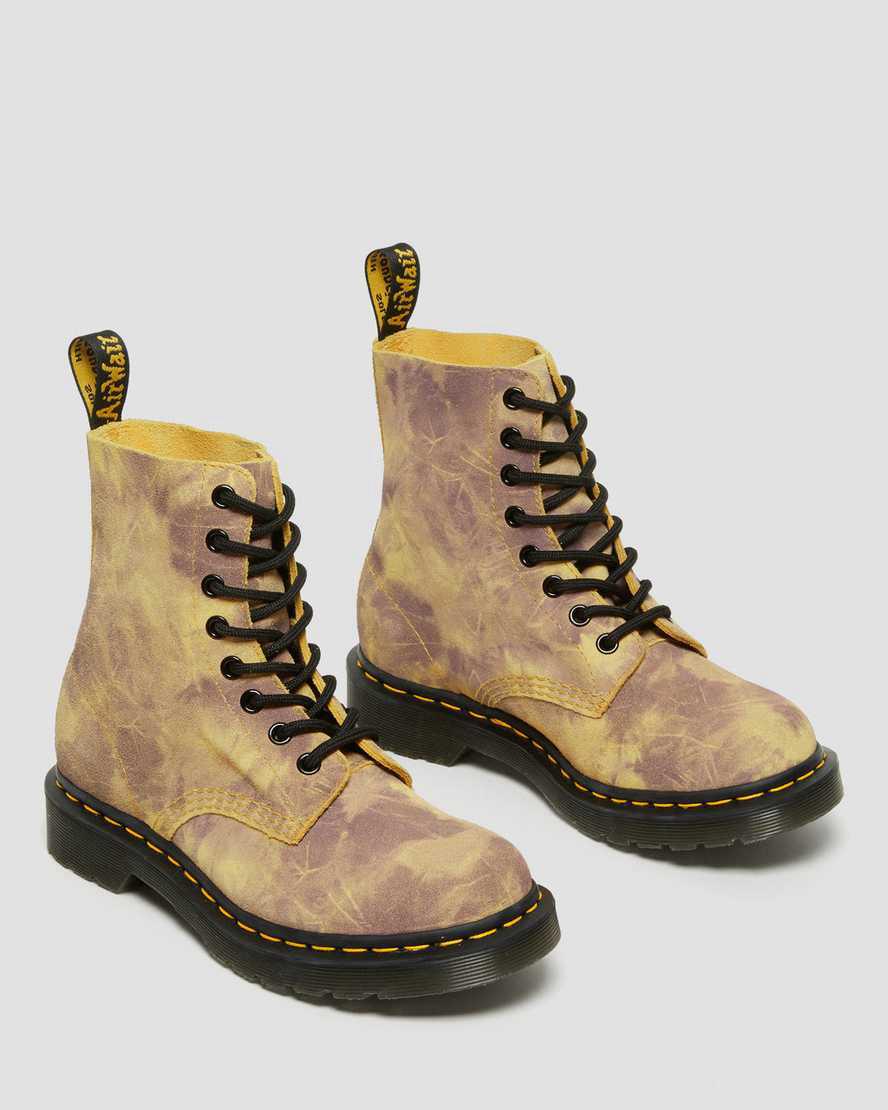 Dr Martens 1460 Pascal Tie Dye Deri Kadın Bağcıklı Bot Sarı  Türkiye |  52047-YXJI