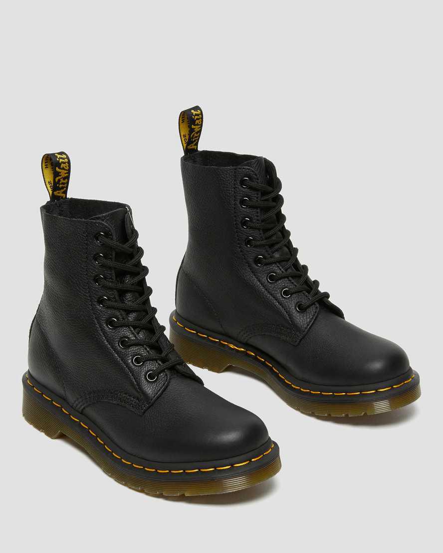 Dr Martens 1460 Pascal Virginia Deri Kadın Bilek Boy Bot Siyah  Türkiye |  58362-XJQS