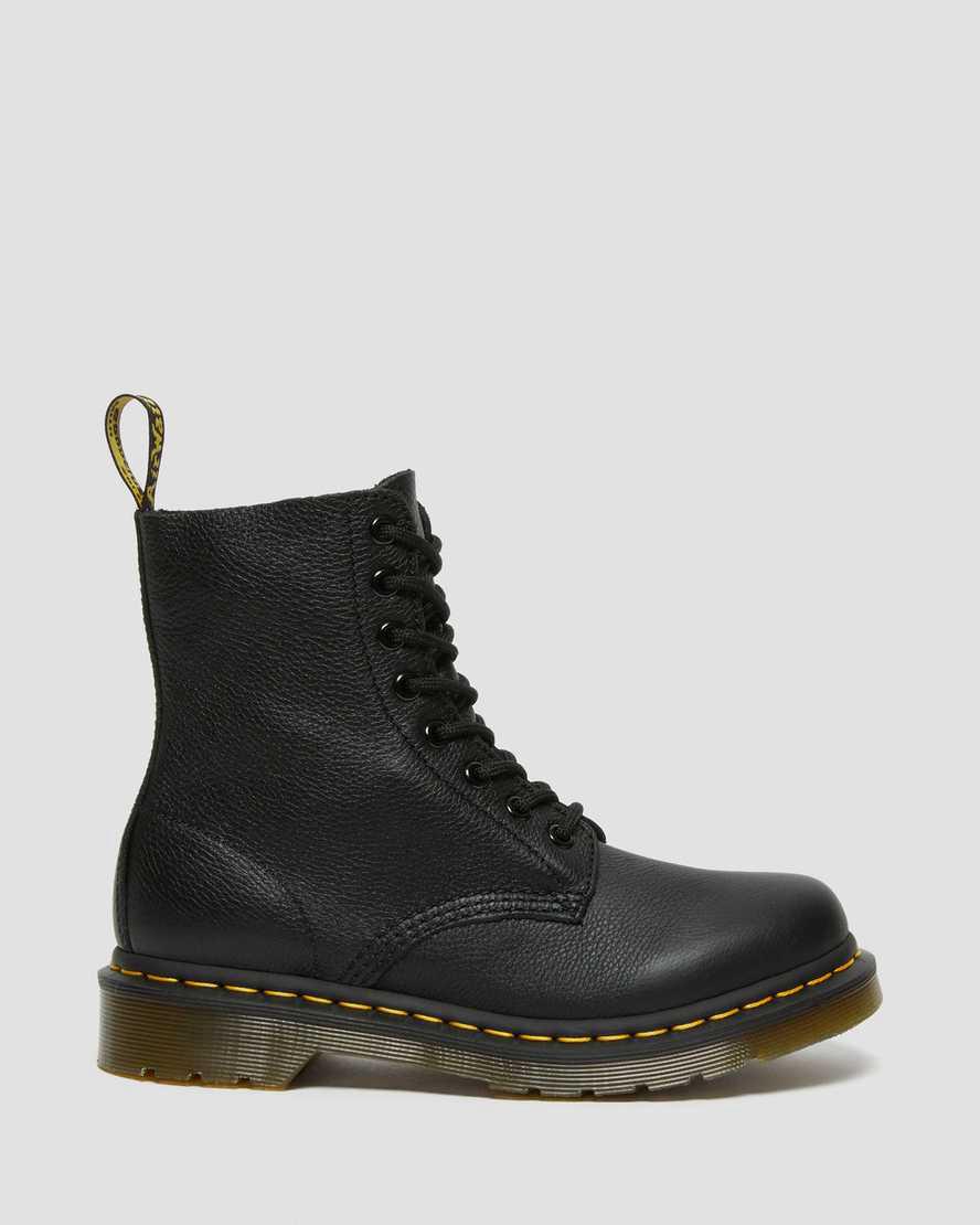 Dr Martens 1460 Pascal Virginia Deri Kadın Bilek Boy Bot Siyah  Türkiye |  58362-XJQS