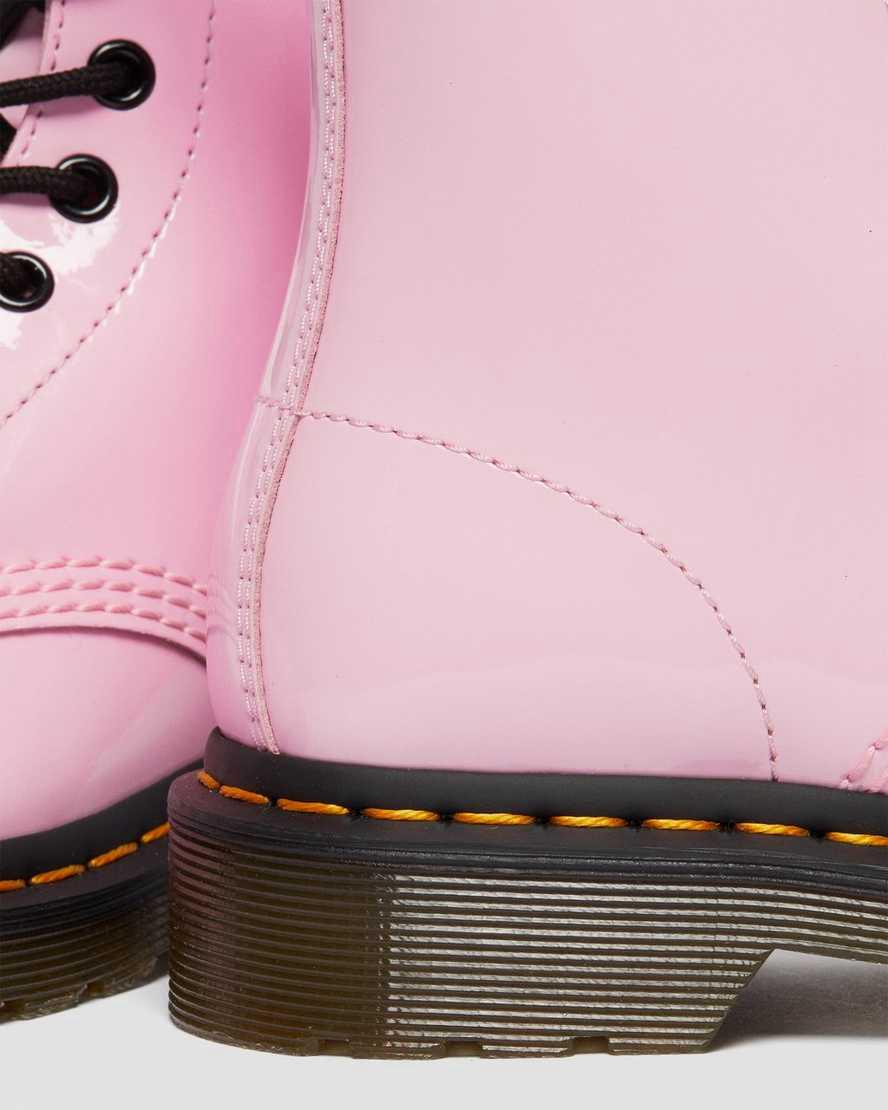 Dr Martens 1460 Rugan Deri Dantel Up Kadın Bilek Boy Bot Pembe  Türkiye |  23187-VGSP
