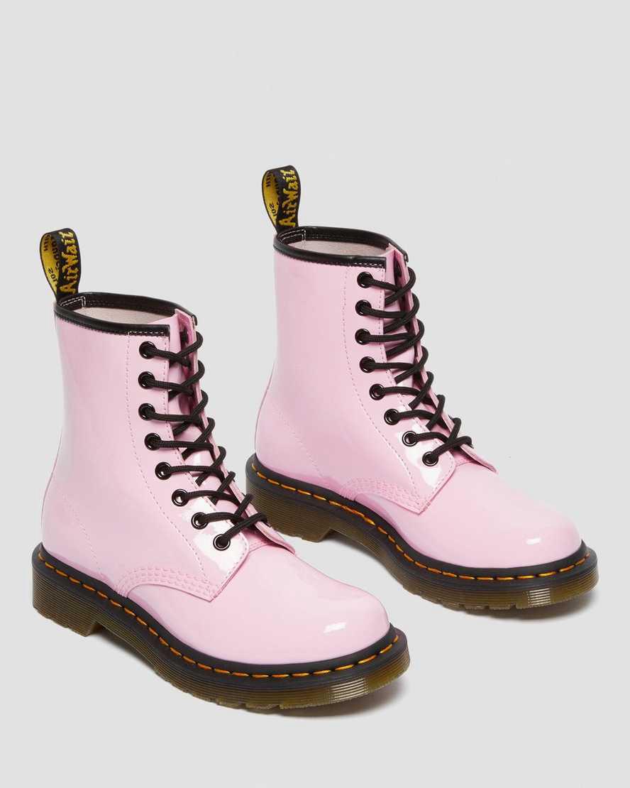 Dr Martens 1460 Rugan Deri Dantel Up Kadın Bilek Boy Bot Pembe  Türkiye |  23187-VGSP