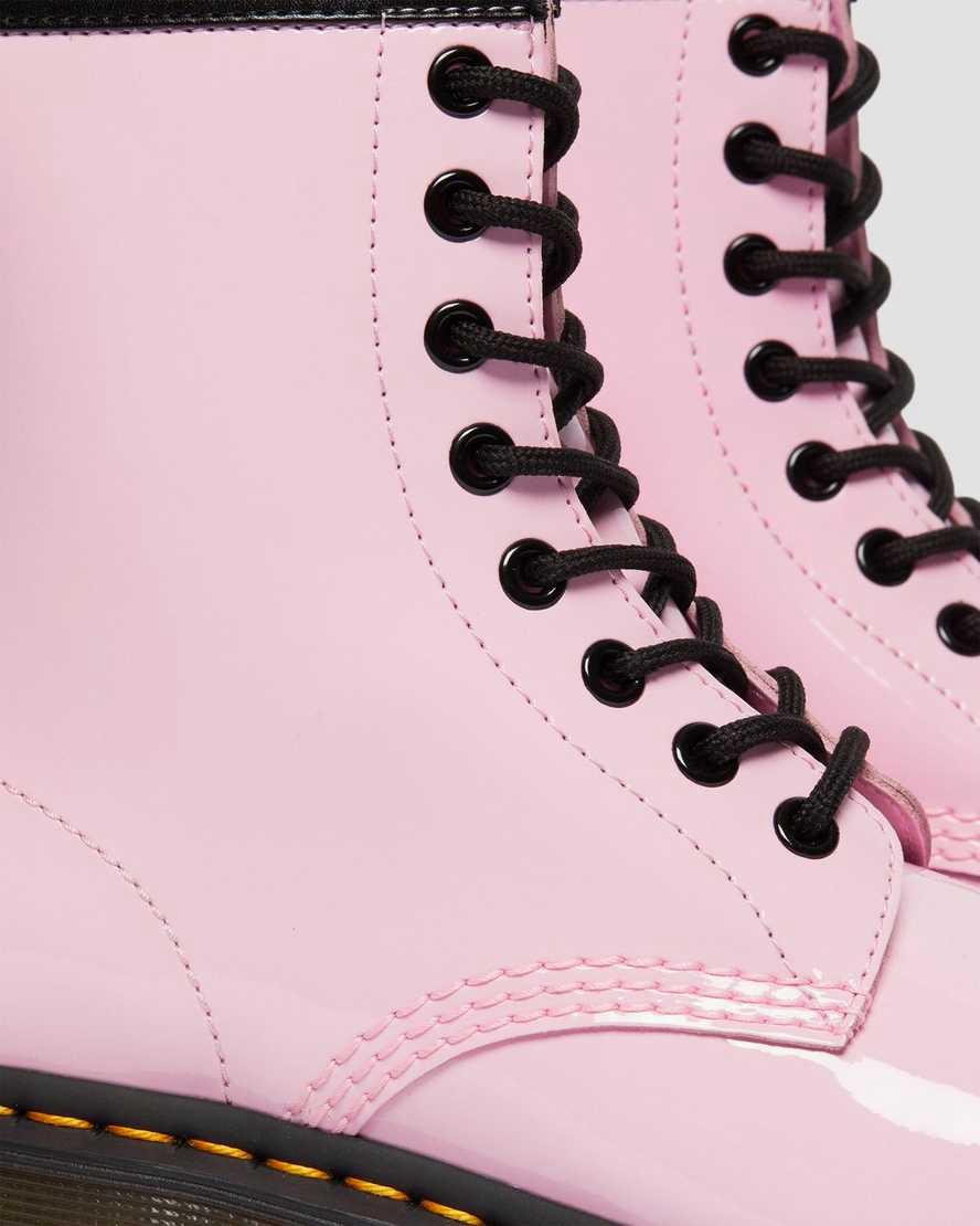 Dr Martens 1460 Rugan Deri Dantel Up Kadın Bilek Boy Bot Pembe  Türkiye |  23187-VGSP