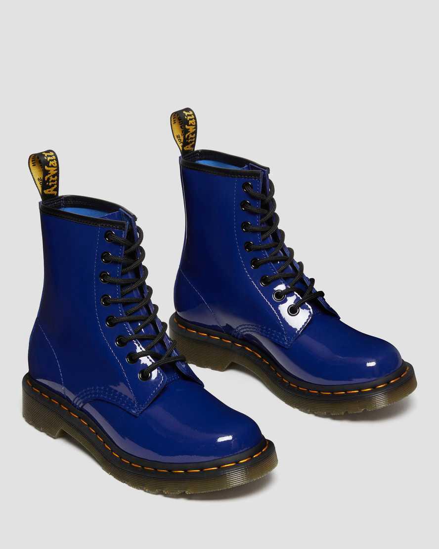 Dr Martens 1460 Rugan Deri Dantel Up Kadın Bilek Boy Bot Mavi  Türkiye |  38054-LPJF