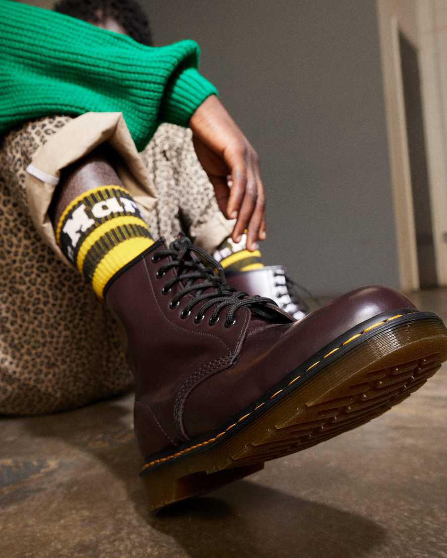 Dr Martens 1460 Smooth Deri Kadın Bağcıklı Bot Bordo  Türkiye |  40215-LXFN