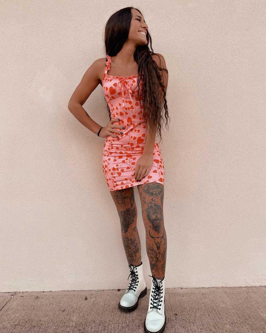 Dr Martens 1460 Smooth Deri Kadın Bağcıklı Bot Beyaz  Türkiye |  57240-EZRS