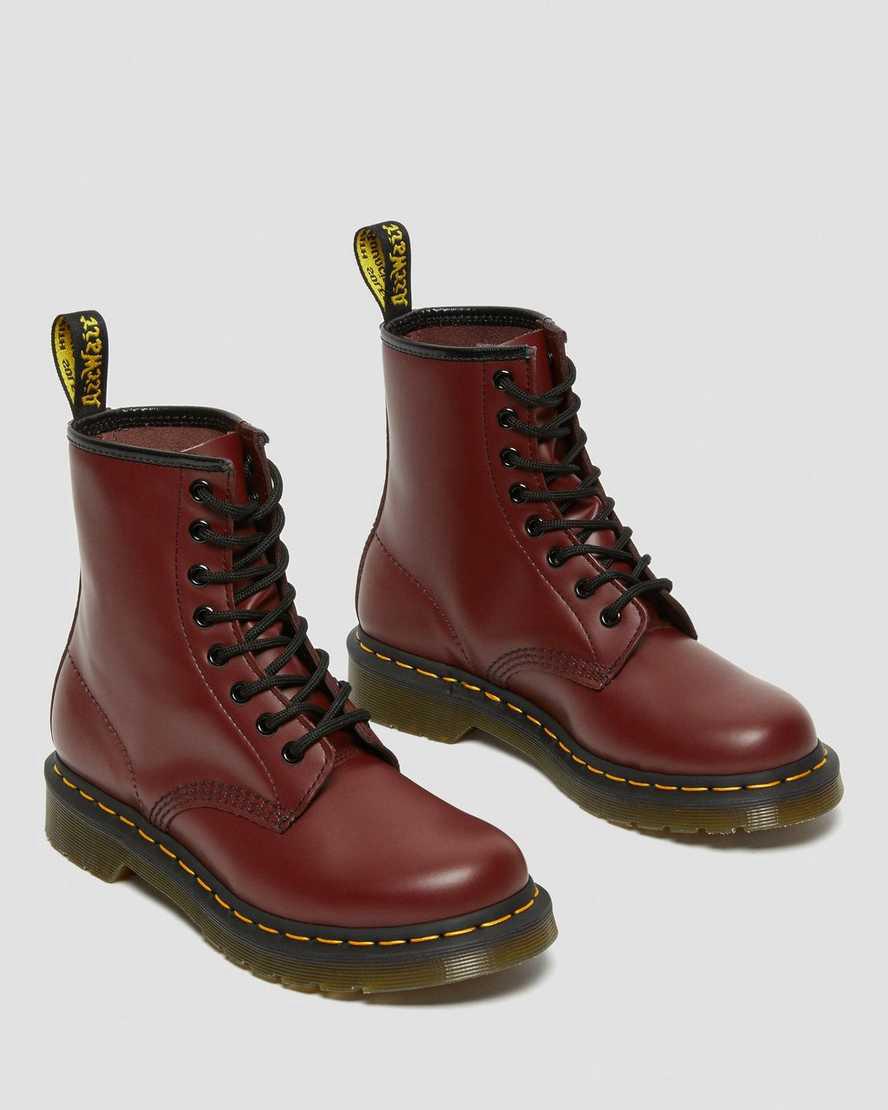 Dr Martens 1460 Smooth Deri Kadın Bağcıklı Bot Kırmızı  Türkiye |  76938-LHQD