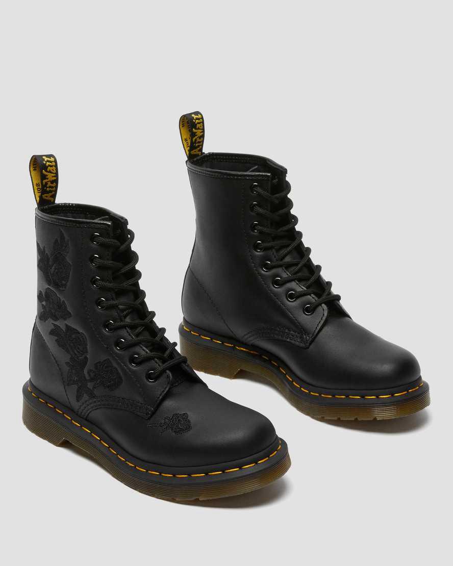 Dr Martens 1460 Vonda Mono Floral Kadın Bilek Boy Bot Siyah  Türkiye |  51309-MLKZ