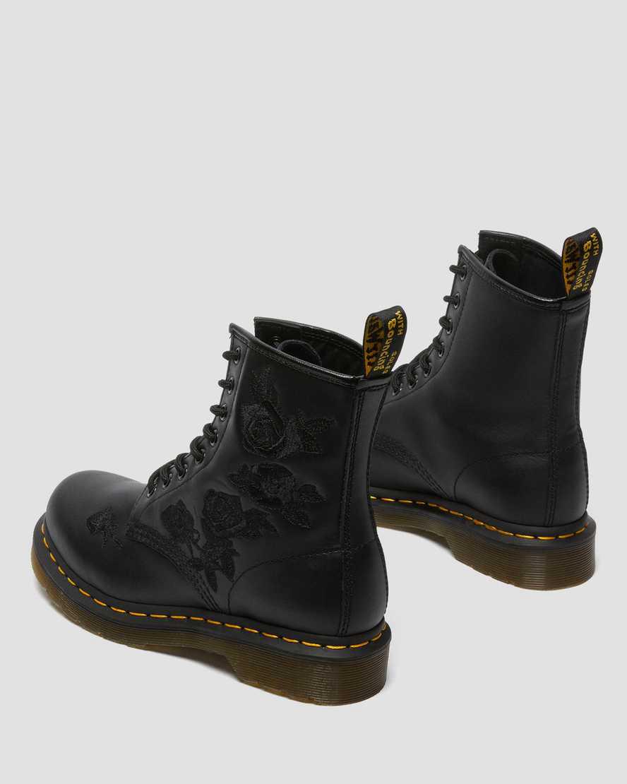Dr Martens 1460 Vonda Mono Floral Kadın Bilek Boy Bot Siyah  Türkiye |  51309-MLKZ