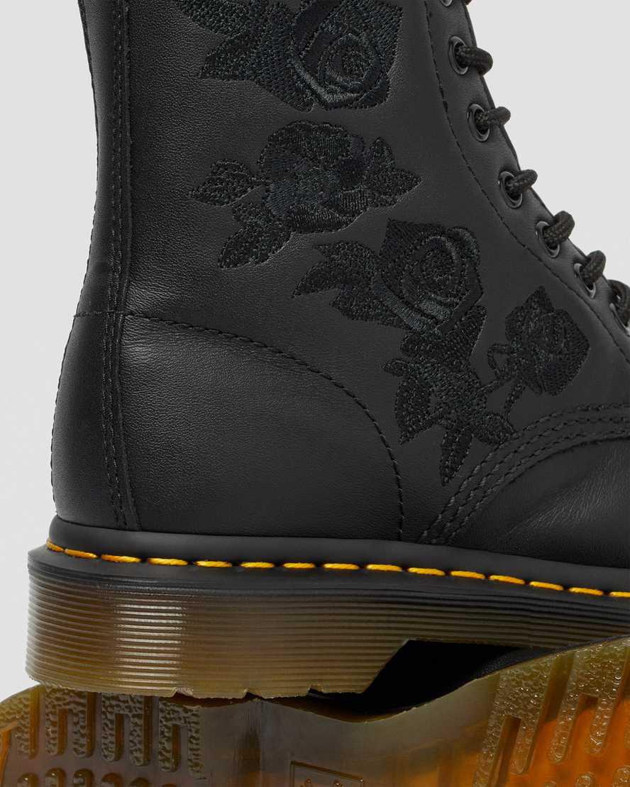 Dr Martens 1460 Vonda Mono Floral Kadın Bilek Boy Bot Siyah  Türkiye |  51309-MLKZ