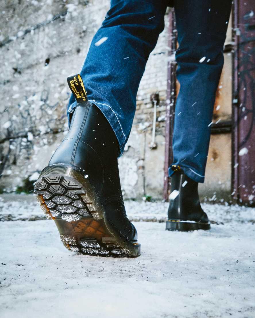 Dr Martens 1460 Wintergrip Deri Dantel Up Erkek Kışlık Botlar Siyah  Türkiye |  63795-REZA