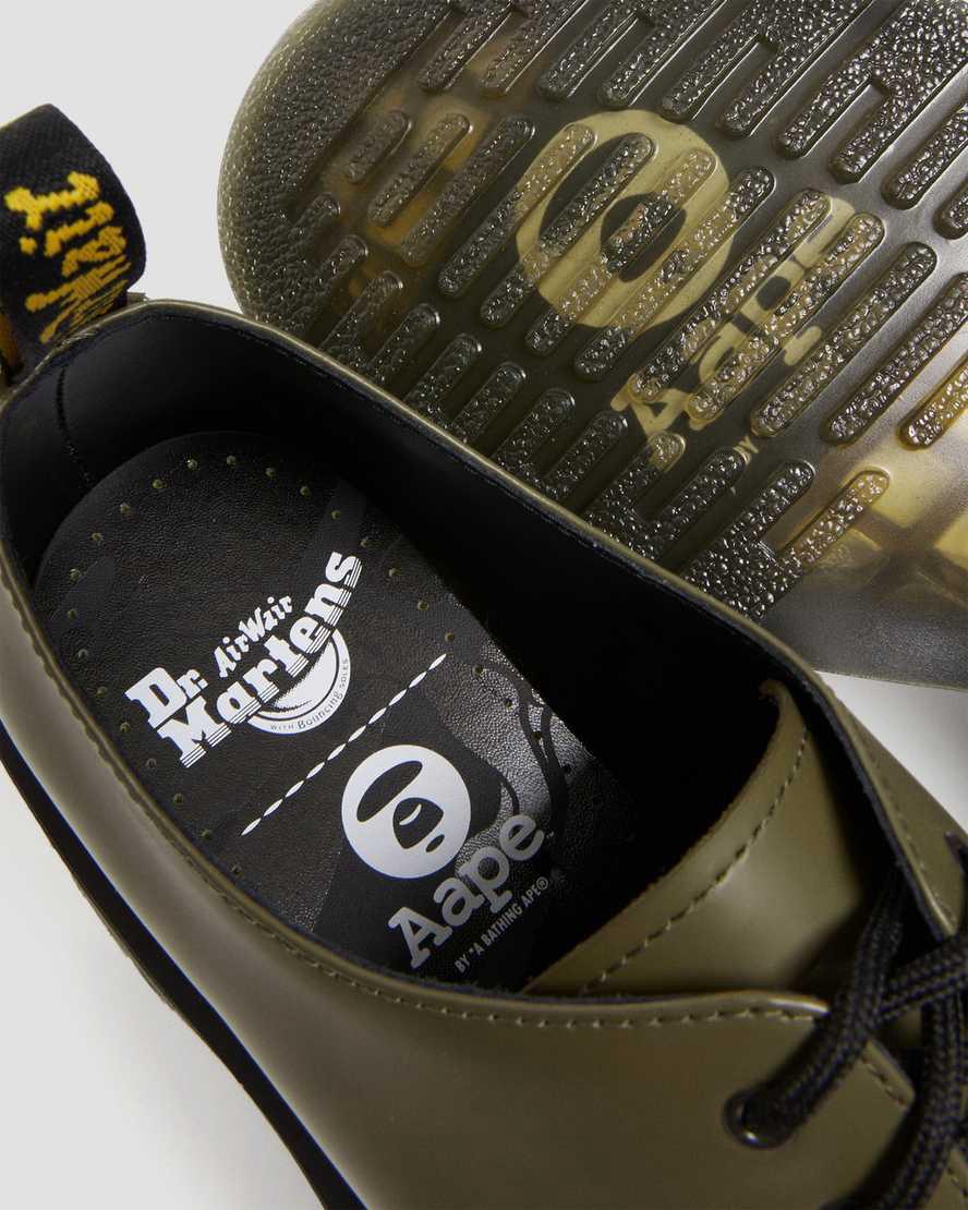 Dr Martens 1461 AAPE Smooth Deri Kadın Oxford Ayakkabı Zeytin Yeşili Yeşil  Türkiye |  83016-SYKV