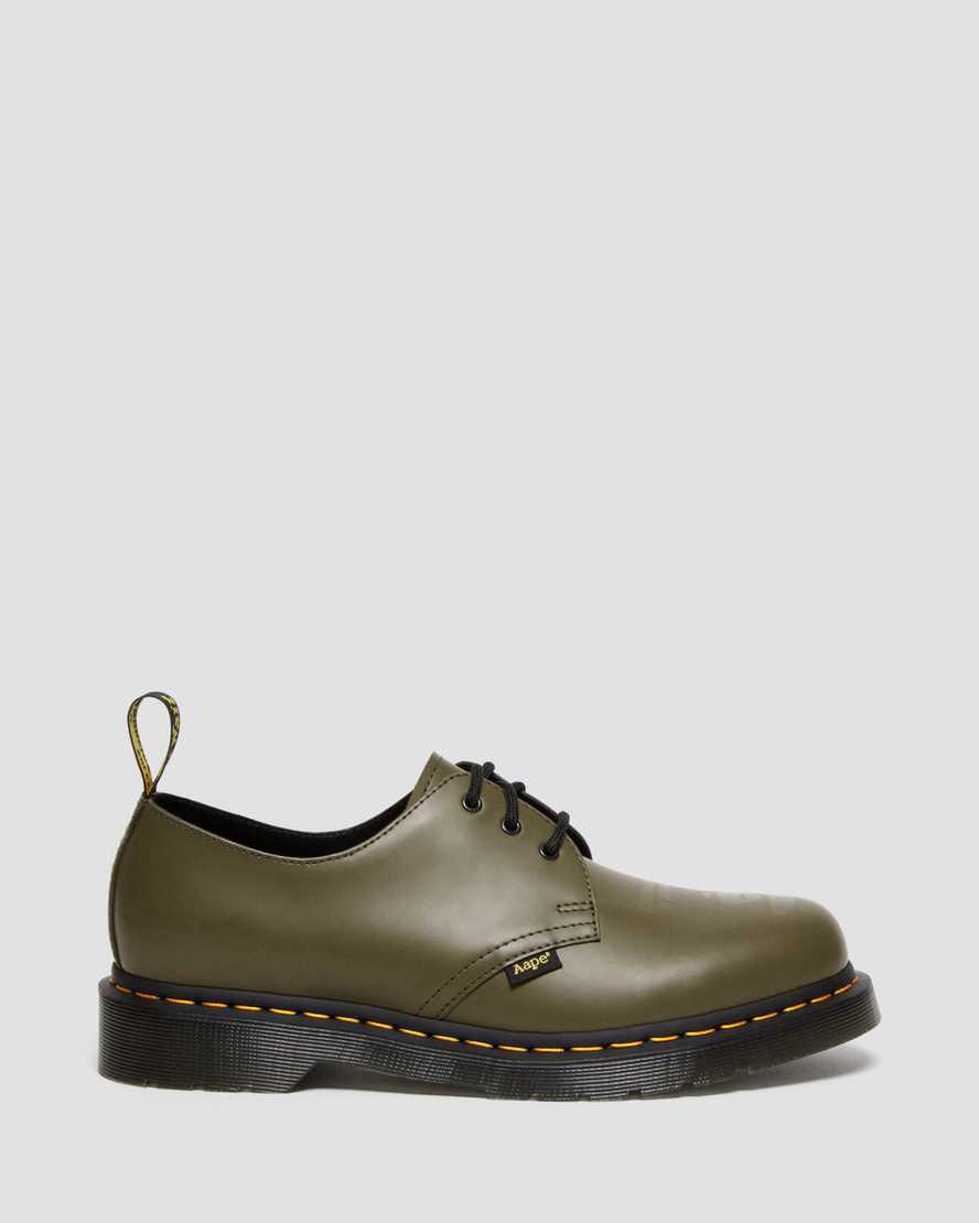 Dr Martens 1461 AAPE Smooth Deri Kadın Oxford Ayakkabı Zeytin Yeşili Yeşil  Türkiye |  83016-SYKV
