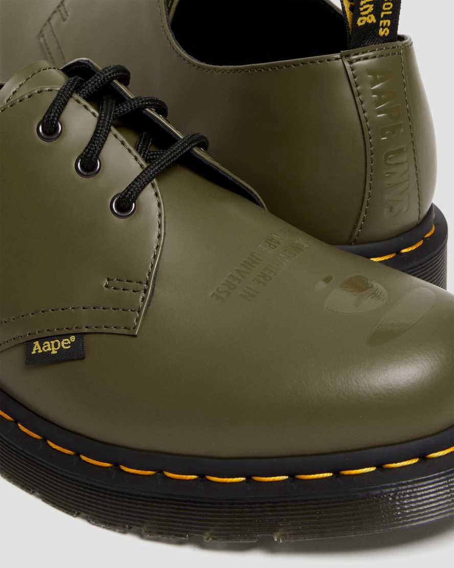 Dr Martens 1461 AAPE Smooth Deri Kadın Oxford Ayakkabı Zeytin Yeşili Yeşil  Türkiye |  83016-SYKV