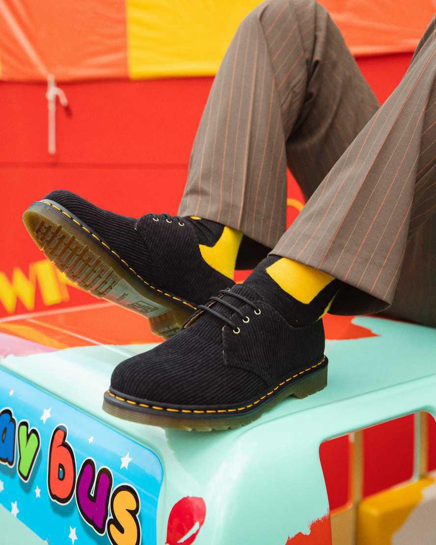 Dr Martens 1461 Corduroy Kadın Oxford Ayakkabı Siyah  Türkiye |  02148-MJRC