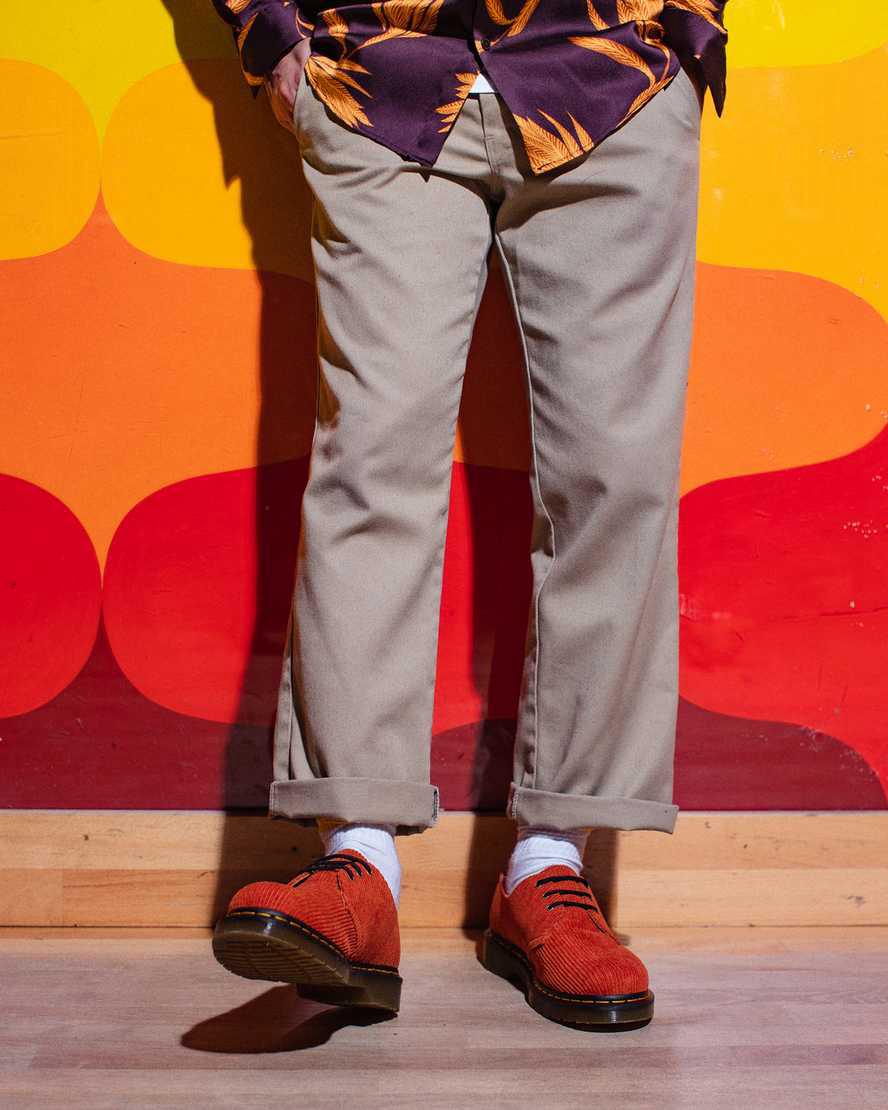 Dr Martens 1461 Corduroy Kadın Oxford Ayakkabı Turuncu  Türkiye |  83796-SCYR