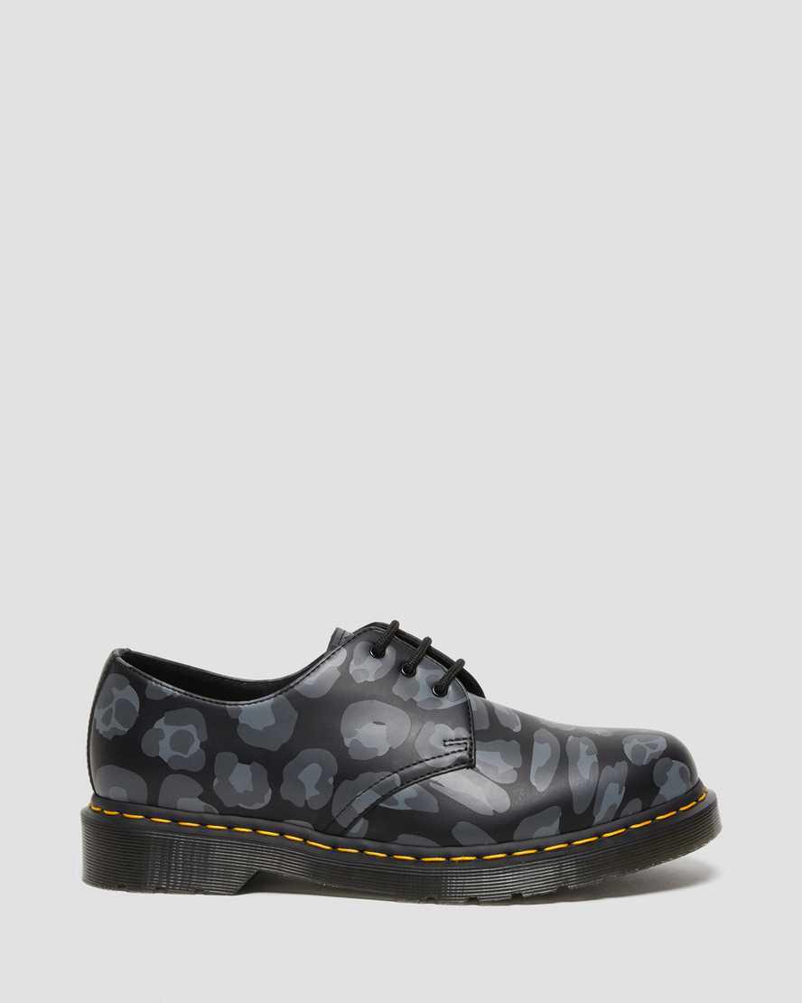 Dr Martens 1461 Distorted Leopard Print Kadın Oxford Ayakkabı Siyah  Türkiye |  50768-NMYE