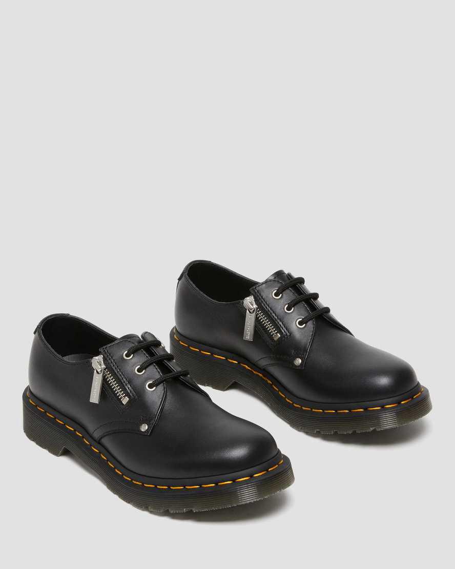 Dr Martens 1461 Double Zip Deri Kadın Oxford Ayakkabı Siyah  Türkiye |  16875-FXHS
