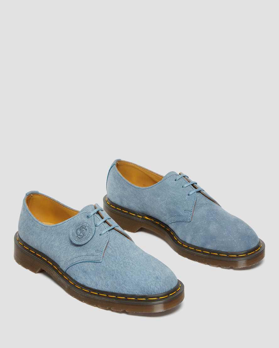 Dr Martens 1461 Made in England Nubuck Deri Kadın Oxford Ayakkabı Mavi  Türkiye |  92168-QXHC
