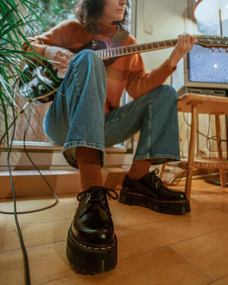 Dr Martens 1461 Smooth Deri Kadın Platform Ayakkabı Siyah  Türkiye |  09742-BHGO