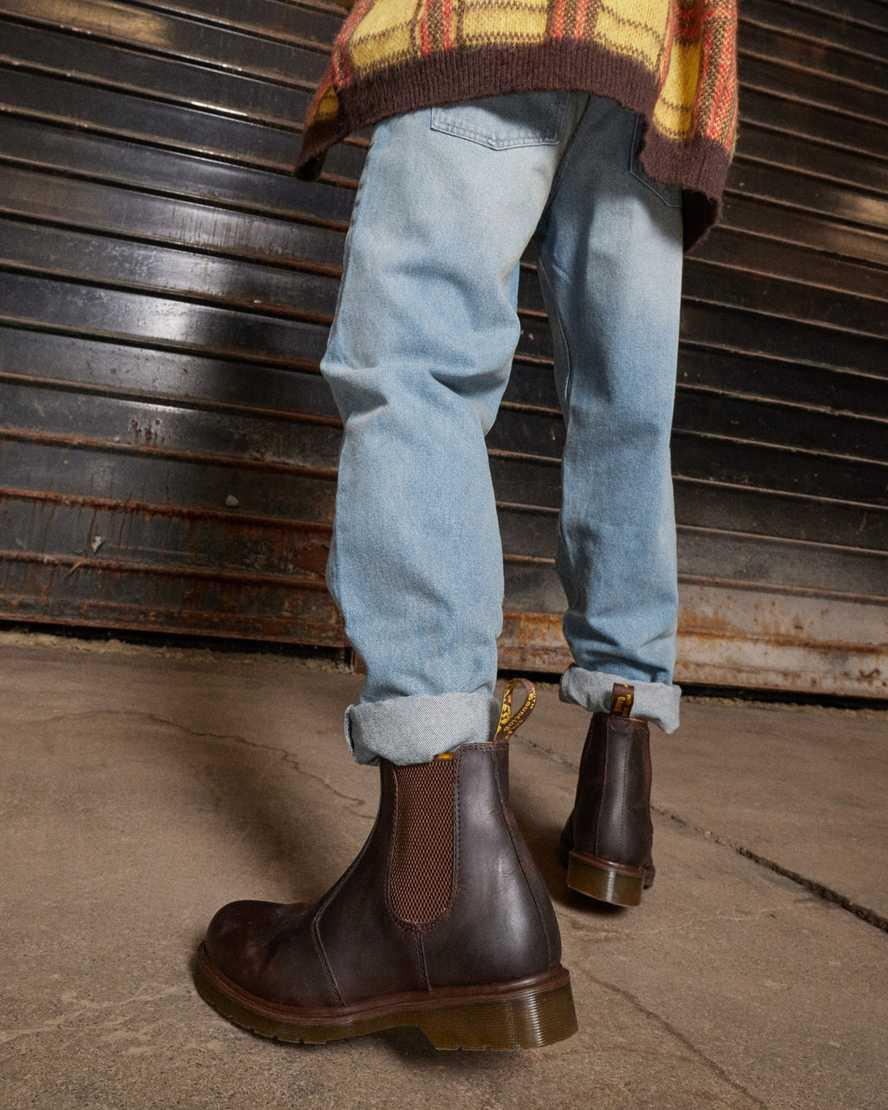 Dr Martens 2976 Crazy Horse Deri Chelsea Erkek Bilek Boy Bot Kahverengi  Türkiye |  76230-VZOX