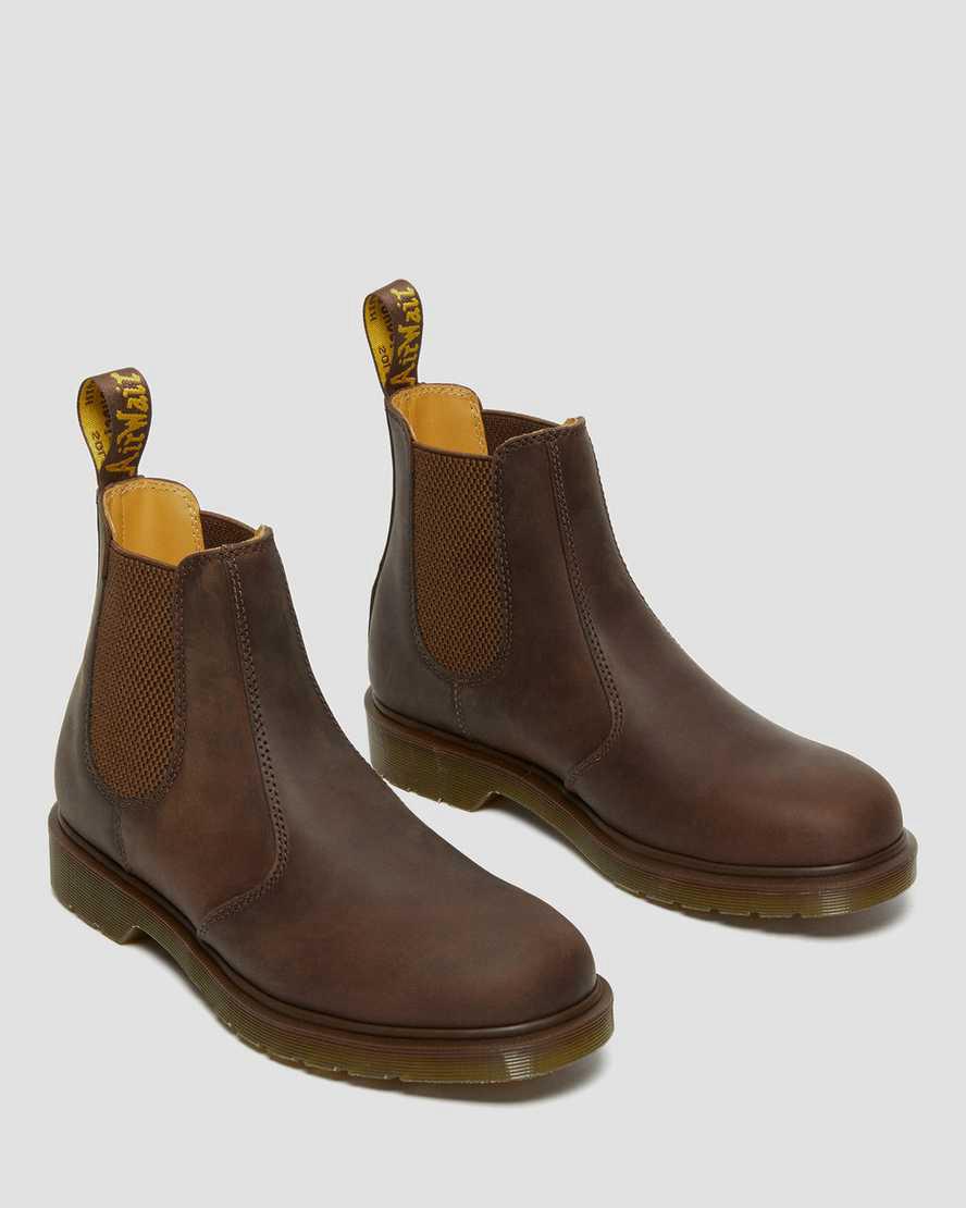 Dr Martens 2976 Crazy Horse Deri Chelsea Erkek Bilek Boy Bot Kahverengi  Türkiye |  76230-VZOX