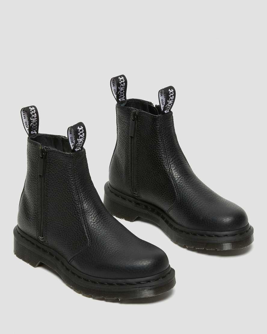 Dr Martens 2976 Deri Fermuarlı Kadın Chelsea Bot Siyah  Türkiye |  08617-VMUW
