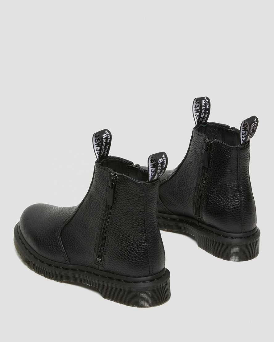 Dr Martens 2976 Deri Fermuarlı Kadın Chelsea Bot Siyah  Türkiye |  08617-VMUW