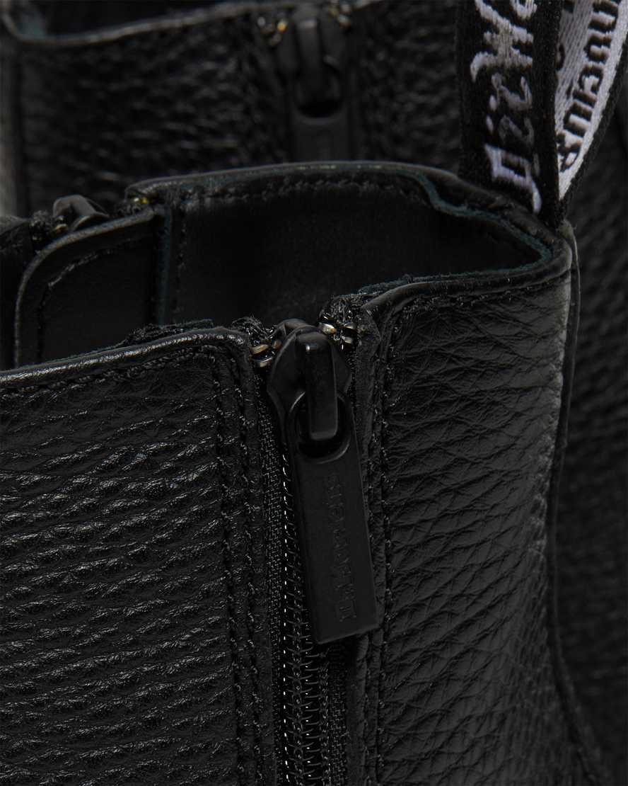 Dr Martens 2976 Deri Fermuarlı Kadın Chelsea Bot Siyah  Türkiye |  08617-VMUW