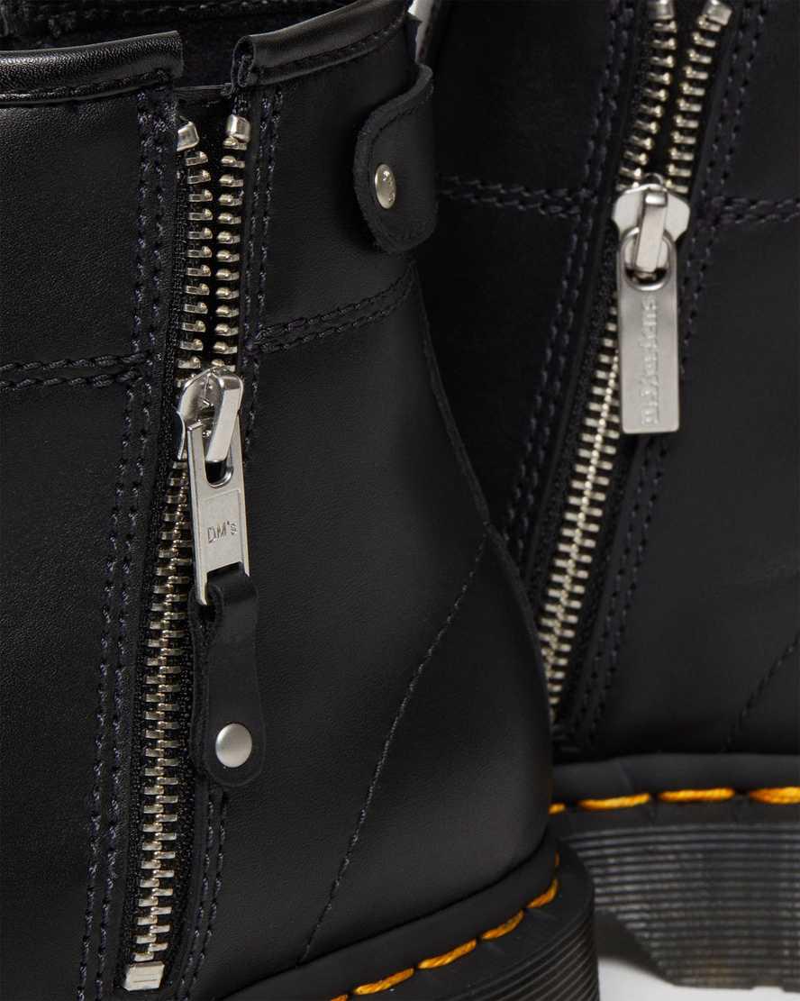 Dr Martens 2976 Double Zip Deri Kadın Chelsea Bot Siyah  Türkiye |  27904-ZYSN