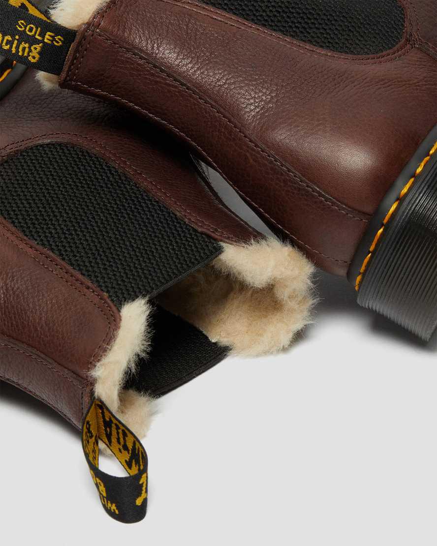 Dr Martens 2976 Faux Fur Astar Kadın Chelsea Bot Kahverengi  Türkiye |  24169-PETH
