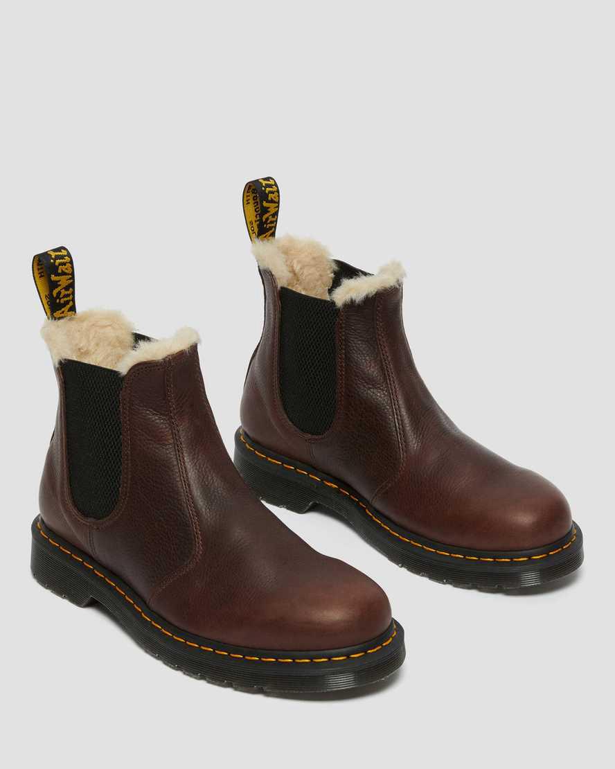 Dr Martens 2976 Faux Fur Astar Kadın Chelsea Bot Kahverengi  Türkiye |  24169-PETH