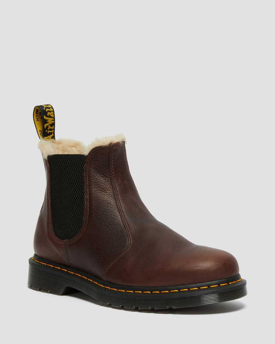Dr Martens 2976 Faux Fur Astar Kadın Chelsea Bot Kahverengi  Türkiye |  24169-PETH