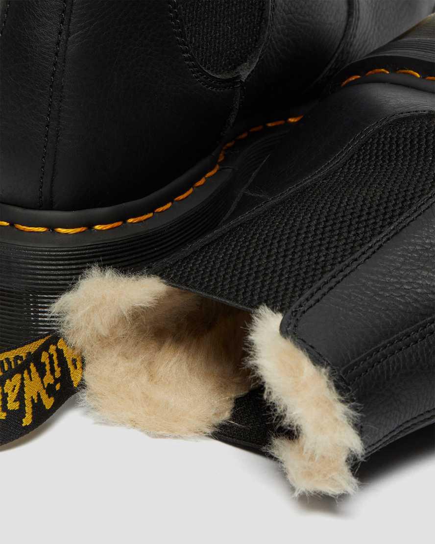 Dr Martens 2976 Faux Fur Astar Platform Chelsea Kadın Kışlık Botlar Siyah  Türkiye |  09286-FYQH