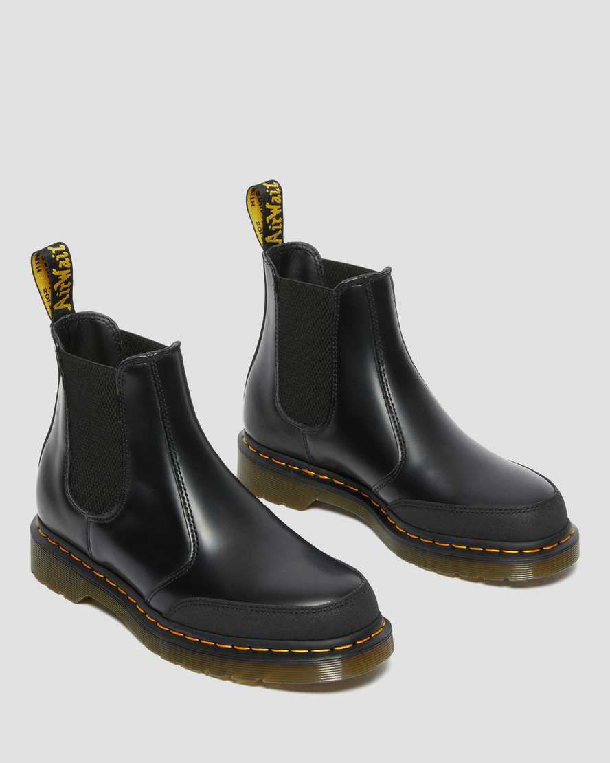 Dr Martens 2976 Guard Panel Deri Kadın Chelsea Bot Black/Dual Original  Türkiye |  45183-IYTS