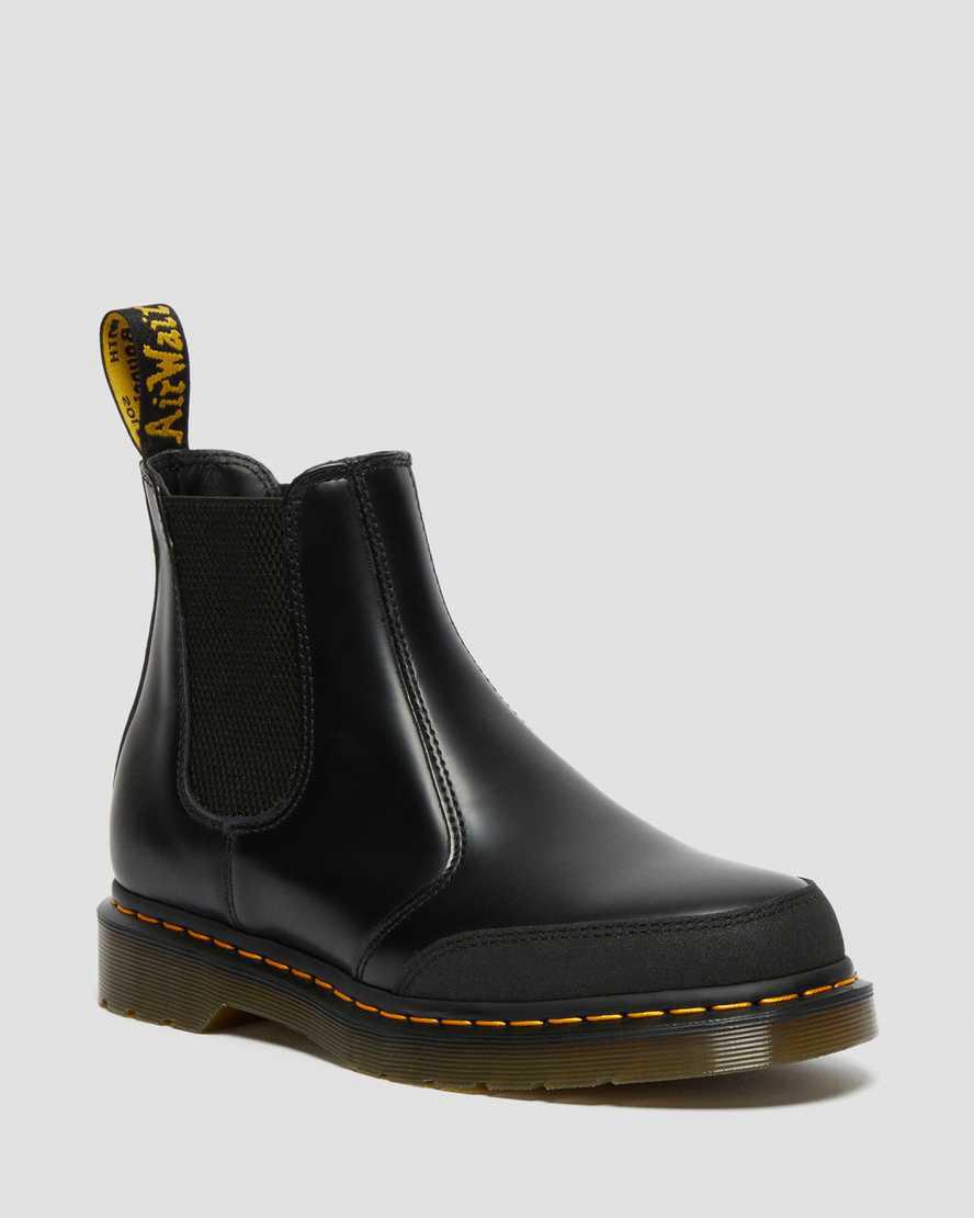 Dr Martens 2976 Guard Panel Deri Kadın Chelsea Bot Black/Dual Original  Türkiye |  45183-IYTS