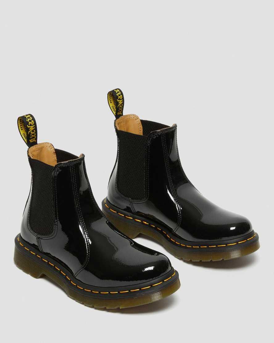 Dr Martens 2976 Rugan Deri Kadın Chelsea Bot Siyah  Türkiye |  10673-PQKV