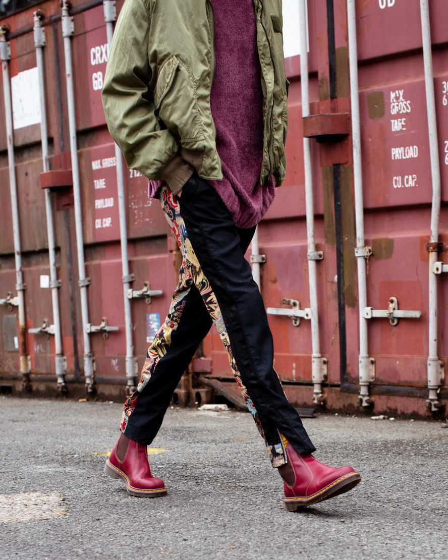 Dr Martens 2976 Vintage Made In England Chelsea Erkek Bilek Boy Bot Kırmızı  Türkiye |  48739-GOHW