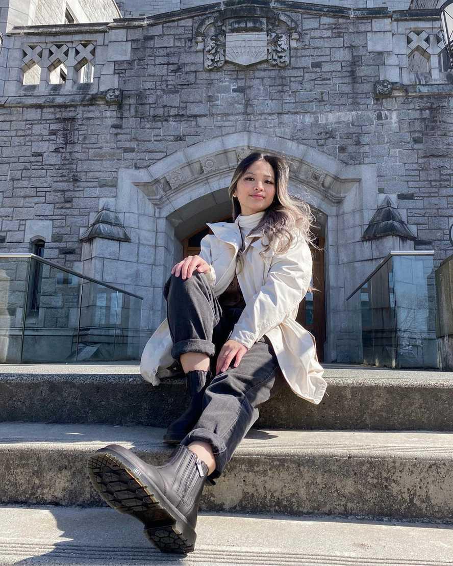 Dr Martens 2976 Wintergrip Zip Kadın Chelsea Bot Siyah  Türkiye |  17092-LEZY