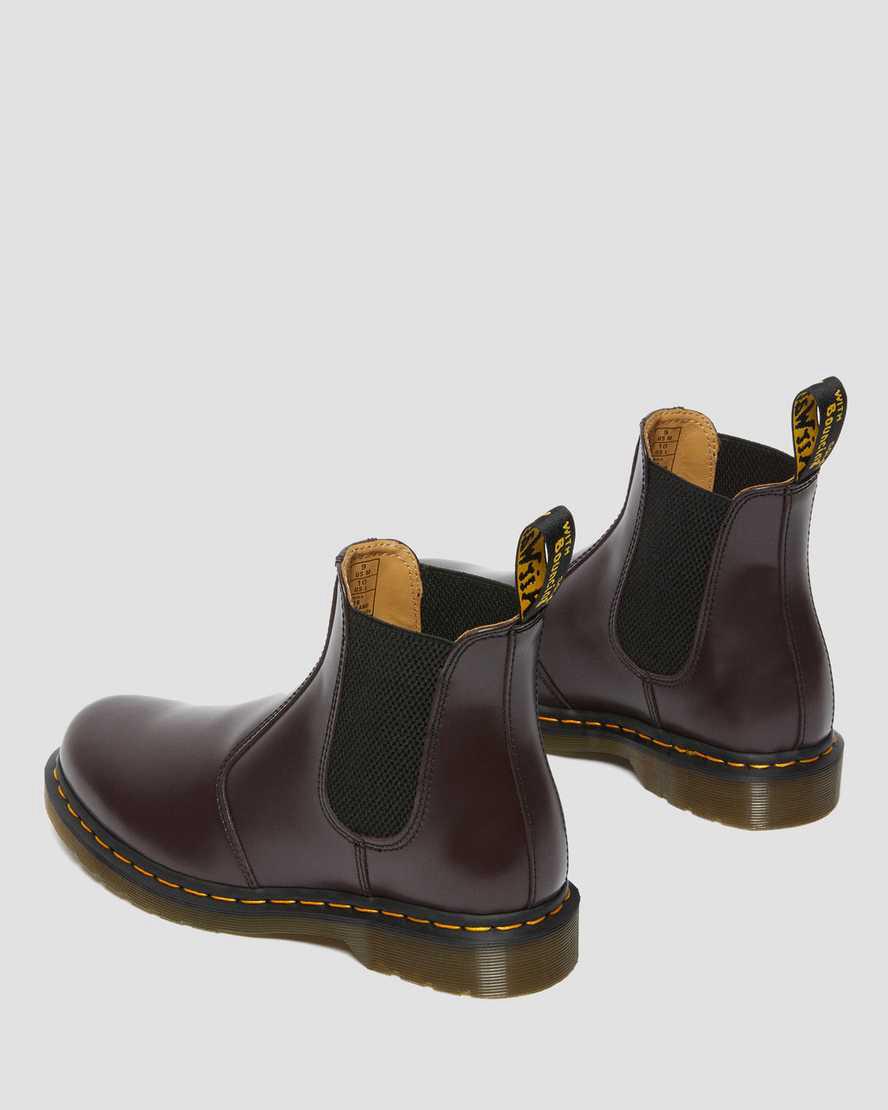 Dr Martens 2976 Yellow Stitch Smooth Deri Chelsea Erkek Bilek Boy Bot Bordo  Türkiye |  68041-DCMO