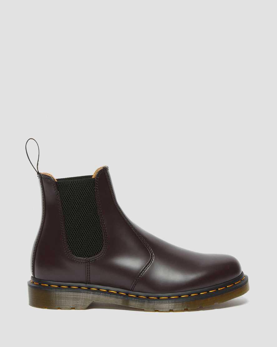 Dr Martens 2976 Yellow Stitch Smooth Deri Chelsea Erkek Bilek Boy Bot Bordo  Türkiye |  68041-DCMO